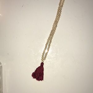 Beaded tassel necklace